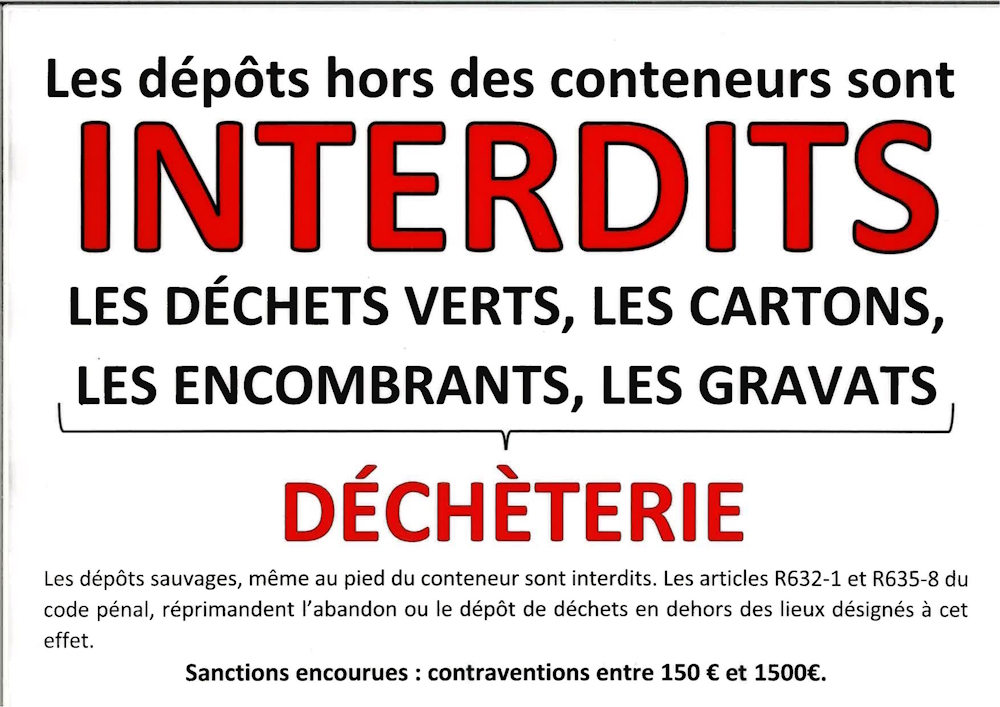 Lire la suite à propos de l’article Info Dépôts sauvages autour des poubelles